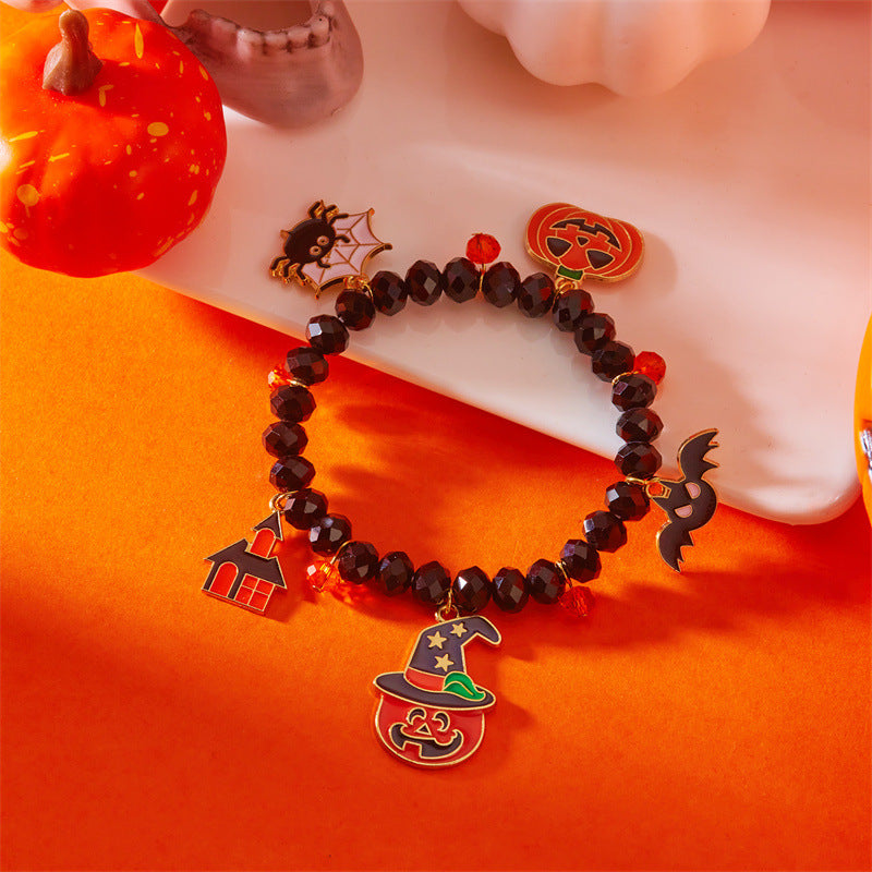 Wholesale  Pumpkin Ghost Beaded Bracelet